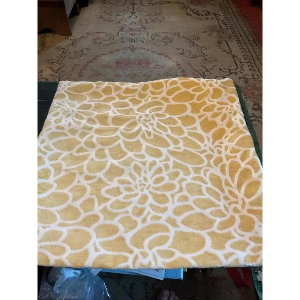 Chic Floral Pillow Sham in Sunny Yellow 18” X 18”